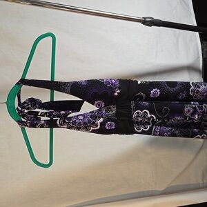 Speechless, Junior's Size S, Dress, Black, Purple, White, Halter Neck